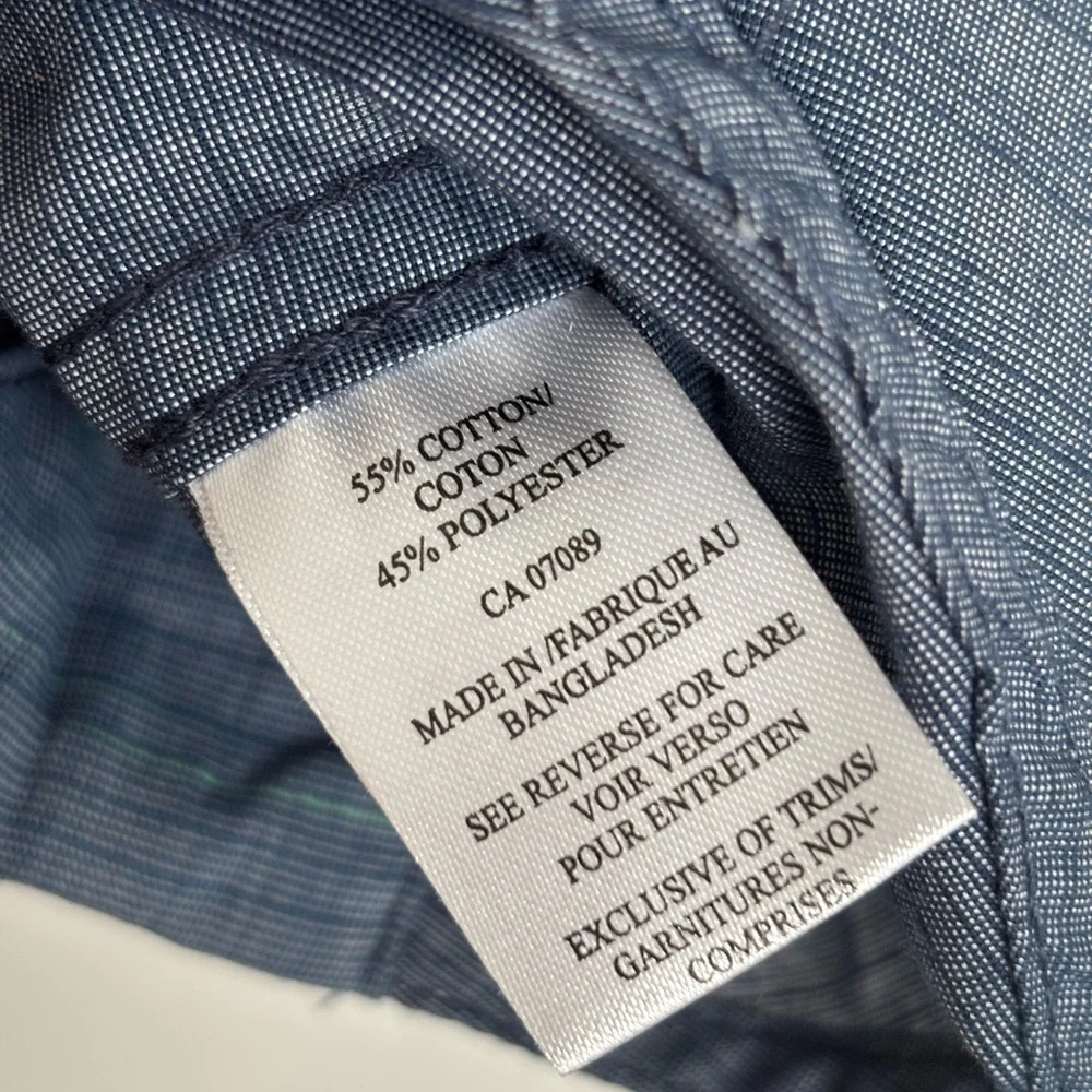 Burnside 24” PTP Men’s Button Down Shirt with Multicolour Pattern, Size XL Blue. - Picture 5 of 7